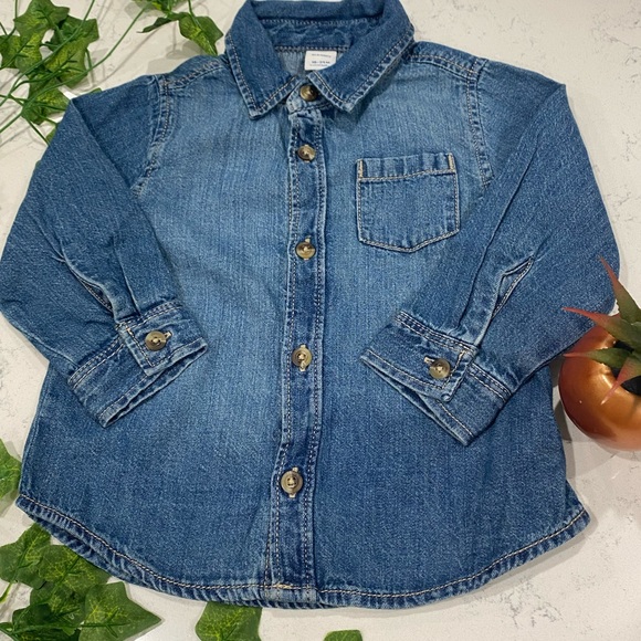 Old Navy Kids 18-24m Denim Button Down - Picture 2 of 7